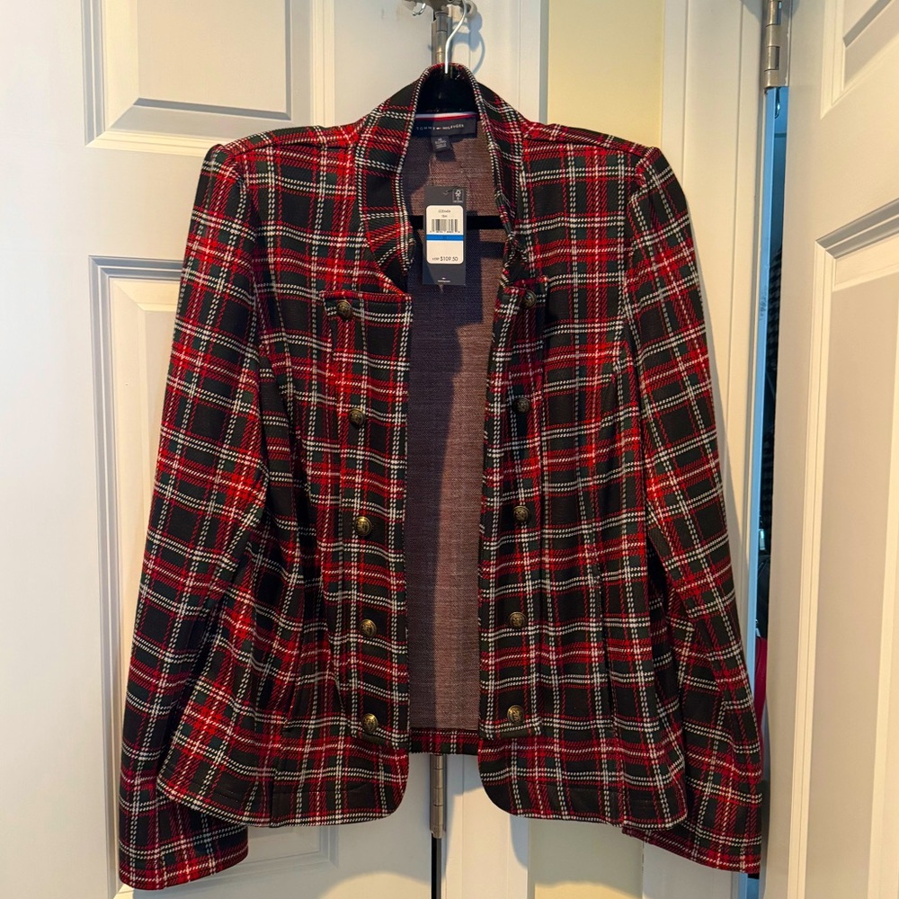 Tommy Hilfiger Red Plaid Jacket / Blazer